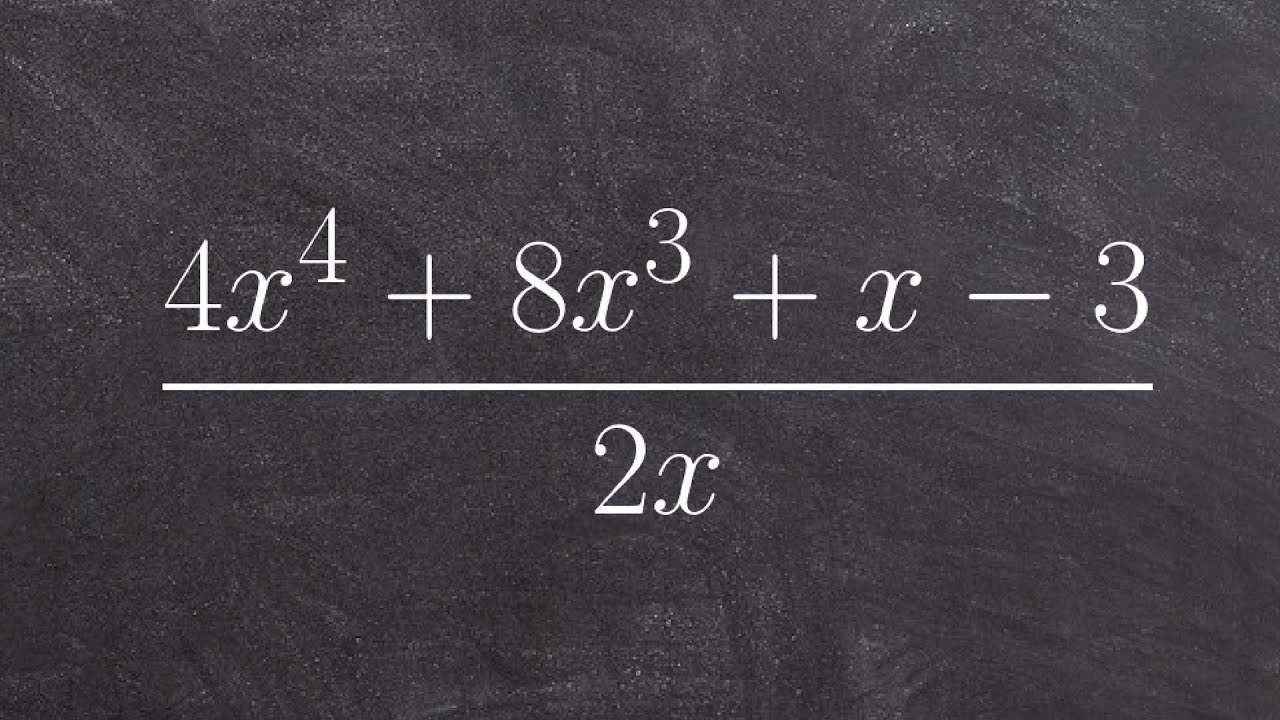 Dividing two polynomials using long division algorithm maths